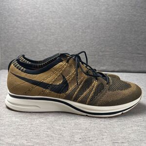 Nike Flyknit Trainer Sneakers Golden Beige Black AH8396-203 Men’s Size 14 US
